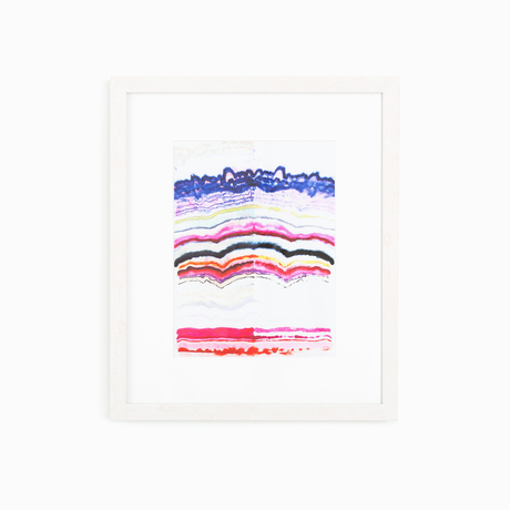 Abstract art whitewashed frame